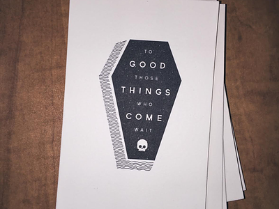 Good Things Letterpress letterpress print
