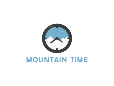 Mountain Time clock hands minute mountain second time