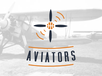 Long Island Aviators 1920 aviators basketball motion plane propeller rebound wings