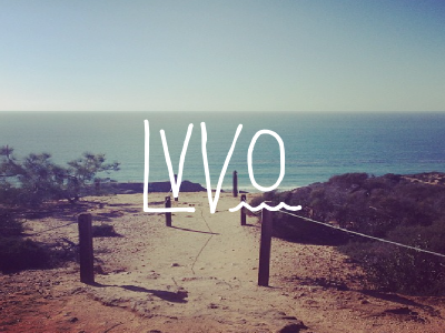 LVVO handdrawn indie lettering logo surf type waves