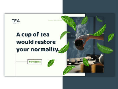 tea store web home page design minimal ui ux web website