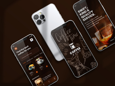 COFFEE STOP MOBILE APPLICATION appdesign design figma mobile app ui uidesign uxdesign