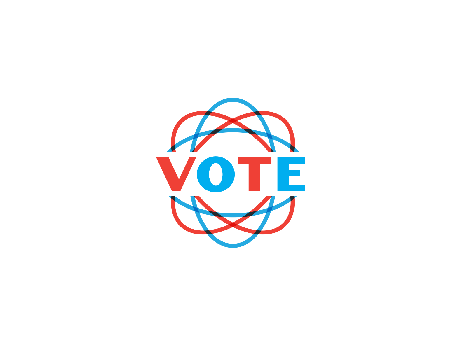 It's your superpower. blue clean election election day patriotic red retro typography vote vote2020 white