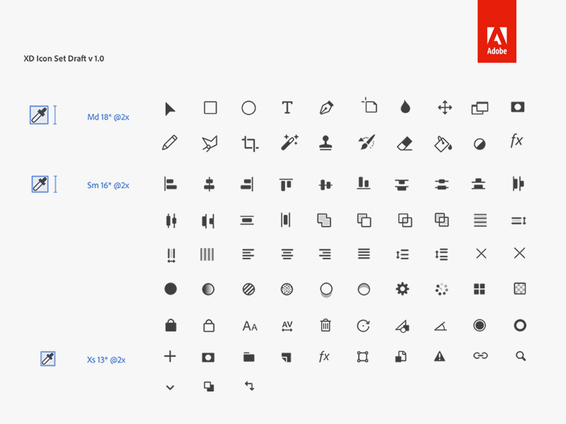 XD Icon set by Isabelle Hamlin for Adobe XD on Dribbble