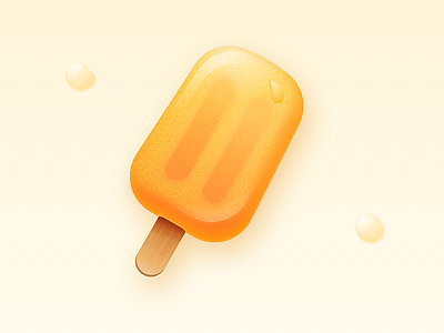 Popsicle food icecream icon orange summer sweet yellow