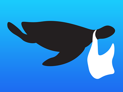 Plastic Current app icon current design globalwarming icon illustration logo ocean plastic plastic bag turtle