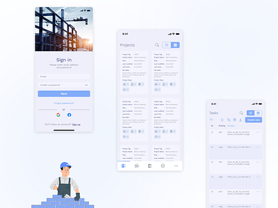 App for construction apartment plan building construction design drawing filters mobile app tables team ui ux website website design