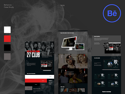 Club 27 behance design webdesign website website design