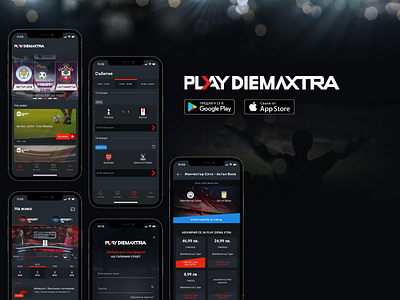 Sports Content App Dark android app design dark mode dark theme epg events figma games ios league live events mobile app sports sports channels ui user experience user interface ux video streaming