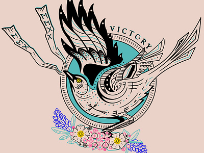 TATTOO avett bird design flowers illustration mockingbird tattoo tattoo art victory