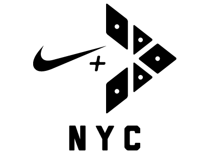 NIKE+ Running Club athletics brand logo new york run running