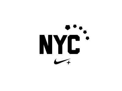 NIKE+ Running Club athletics brand logo new york run running