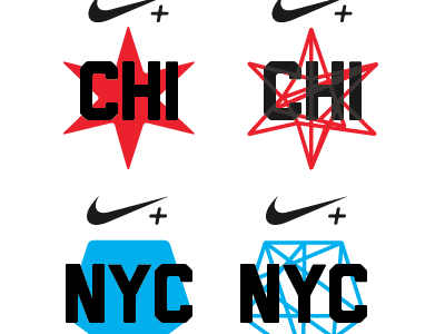 NIKE+ Running Club athletics brand logo new york run running