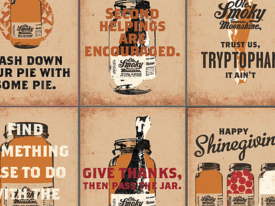 Ole Smoky Thanksgiving Posters apple design happy liquor moonshine ole pie posters shine smoky thanksgiving turkey