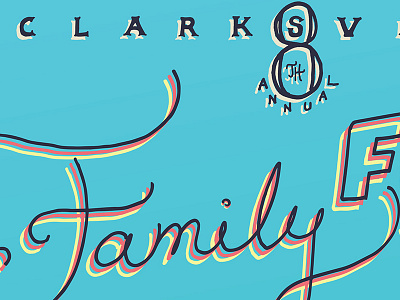 Family Fun Fest austin clarksville family fest festival fun illustration poster