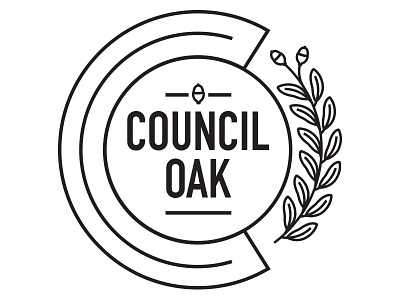 Council Oaks council design identity illustration logo oak
