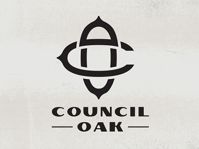 Council Oak2 council identity logo monogram oak vintage