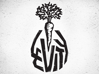 Levity Farms carrot design farm farms illustration levity linocut logo woodcut