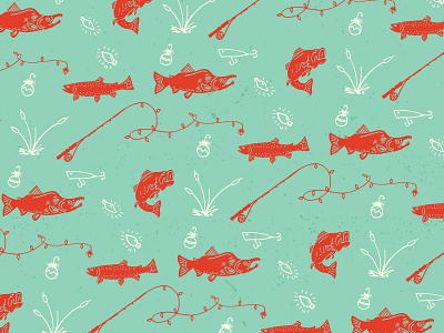 Fishing Wrapping Paper christmas fishing holiday outdoors paper wrapping xmas