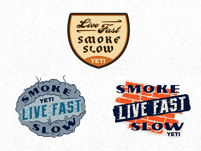 Live Fast Smoke Slow bbq design fast illustration live logo slow smoke sticker typography