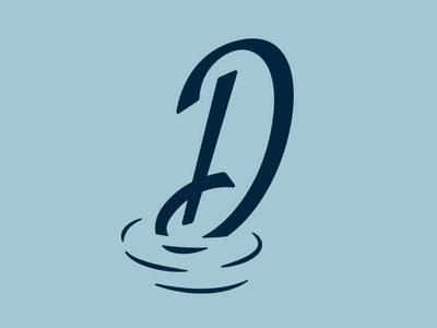 D-rifting cap d design illustration letter logo type typography water