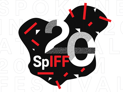 SpIFF 20 Logo Concept anniversary branding festival film geometry logo pattern texture typography