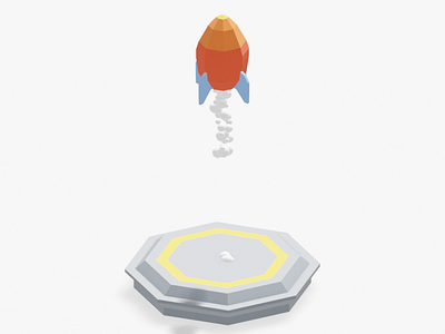 Small Rocket 3d 3d art 3d artist illustration low poly low poly