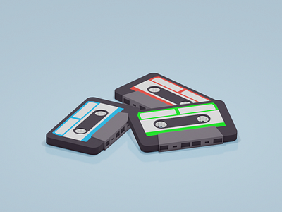 Cassette Tape 3d 3d art 3d artist design illustration low poly