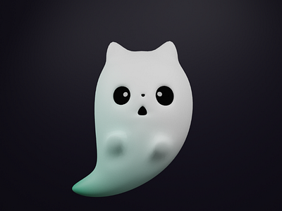 Small ghost art illustration ghost blender