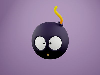 Small bomb art blender character illustration