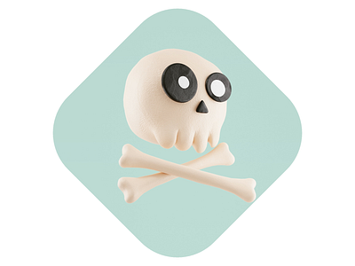 Clay Skull 3d 3d art 3d artist clay design illustration