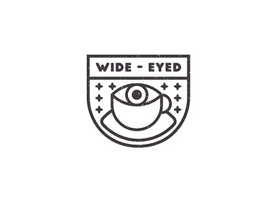 Wide Eyed coffee adobe adobeillustrator badge design badge logo black and white branding coffee logo corporate branding corporate design corporate identity design eye flat graphicdesign illustration illustrator logo vector visual design visual identity