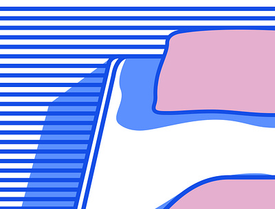 Rest adobe adobeillustrator bed blue colours design eat sleep design repeat flat graphic art graphicdesign illustration illustrator lineal linear lineart pink vector visual art