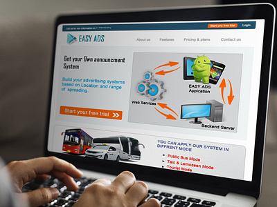 Easy Ads portal app design web