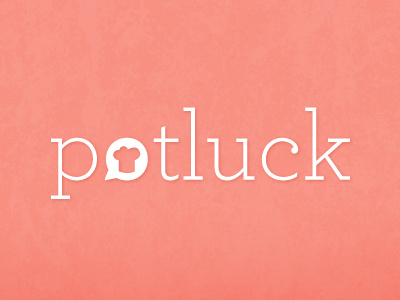 Potluck cooking logo potluck