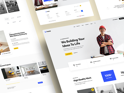 Haste - Construction / Renovation website template 2022 branding clean construction design hero homepage interior landing renovation simple template ui ux website