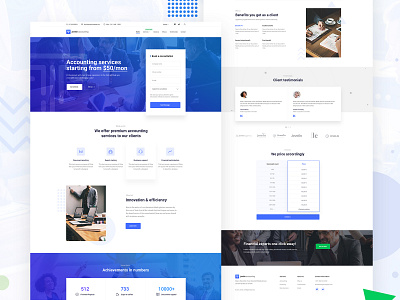 Landing page - Jevelin accounting