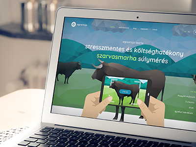 A landing page for an agriculture startup