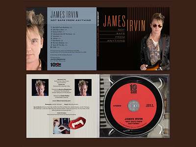 80's style CD package design for James Irvin