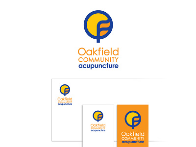 Logo and Stationary Design for Oakfield Community Acupuncture design vector