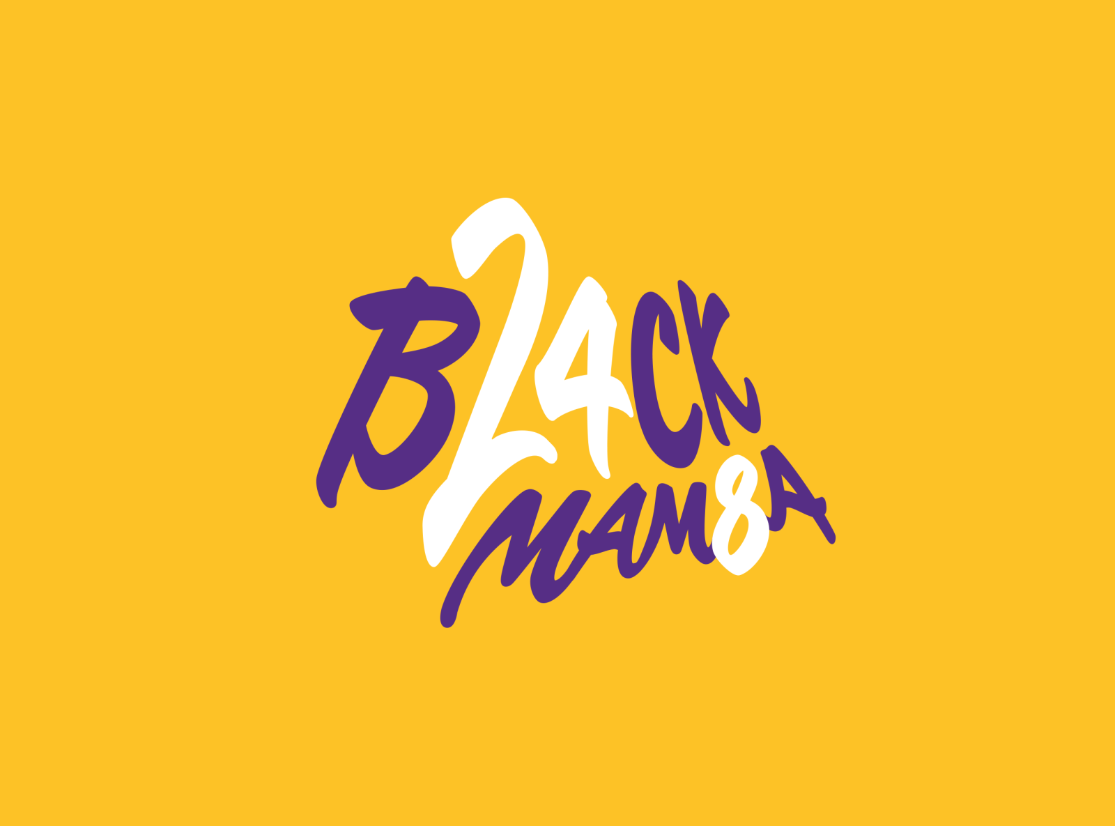 KOBE - BLACK MAMBA type nba black mamba typogaphy legend basketball graphic design illustrator los angeles lakers kobe bryant