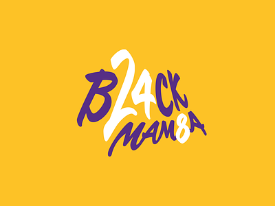 KOBE - BLACK MAMBA basketball black mamba graphic design illustrator kobe bryant legend los angeles lakers nba type typogaphy