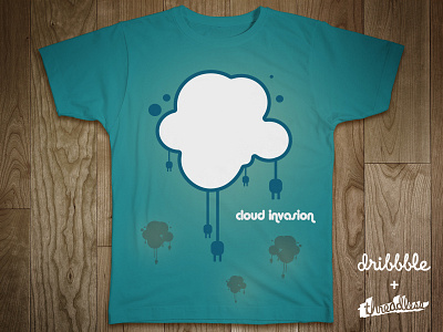 Cloud Invasion! 3d cloud cloud service dribbble fun graphic playoff threadless vector