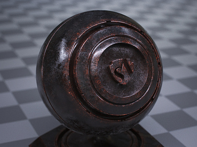 3d Rusted Metal Corona render