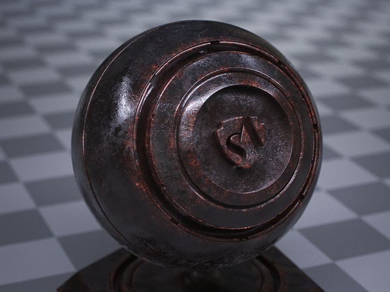 3d Rusted Metal Corona render by Riccardo on Dribbble