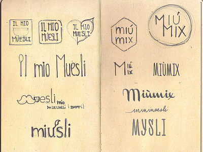 Wip Mueslimio Branding brand design graphic ideas logo logotype muesli nature sketch