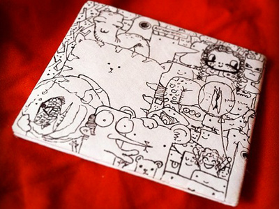 Mighty Wallet customisation customise doodle drawing illustration mighty sketch wallet