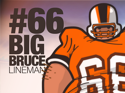 Big Bruce "Poster" american coherent drawing football hudl illustration player sketch team teamwork