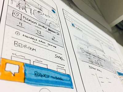 Wireframes for Chatbot project (Uniplaces) bot chatbot design drawing sketch ui uniplaces ux wireframes