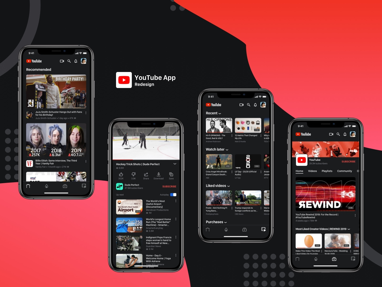 YouTube App Redesign Concept by Denis Bondarenko on Dribbble